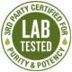 3rd party certified for purity and potency lab testing